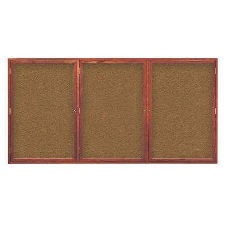 United Visual Products Board, 60x36, Walnut/Green UV104EZ-GREEN-WALNUT